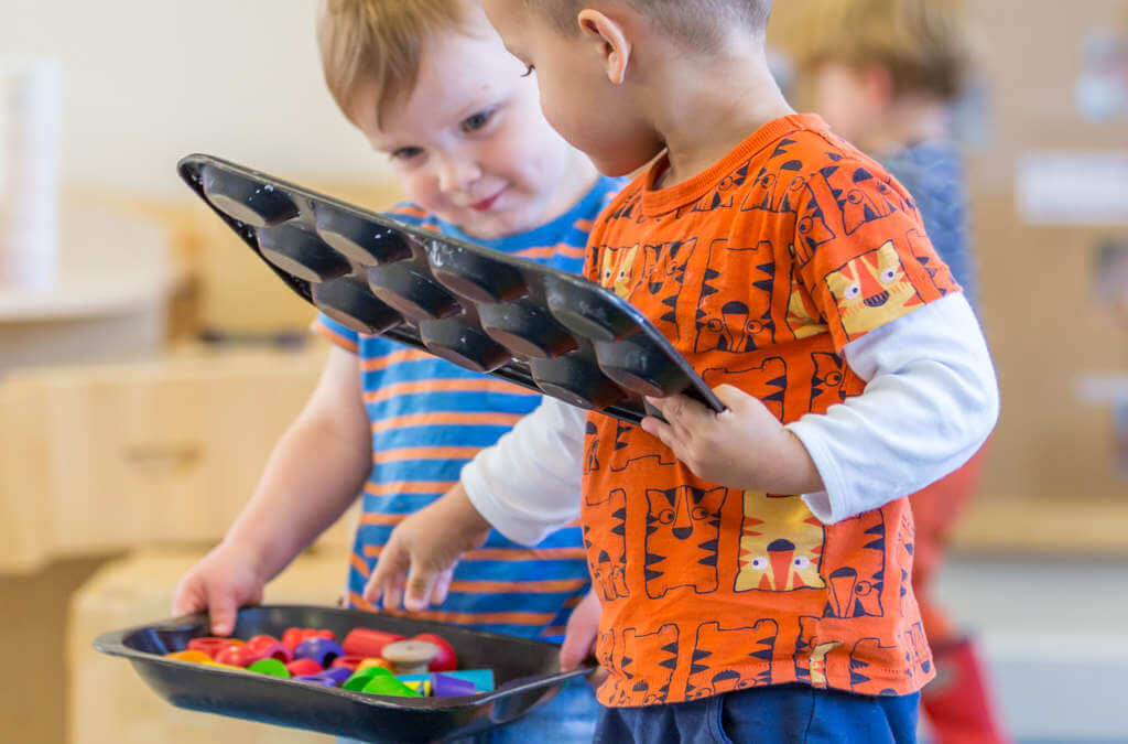 Two children playing together