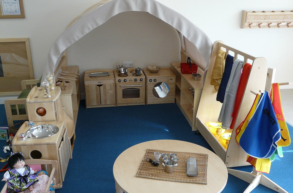 Indoor nursery reading area
