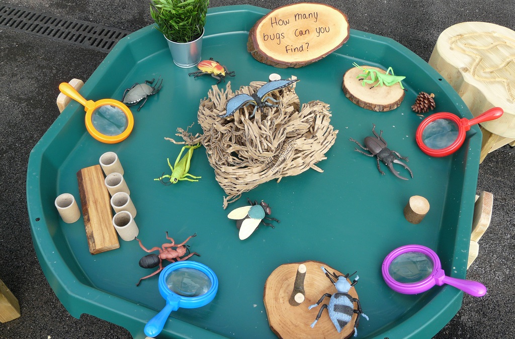 Outdoor nursery water play area
