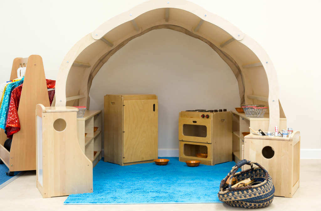 Reading corner at nursery
