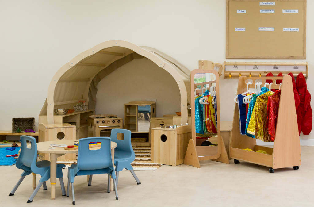 Interactive play area at childs nursery