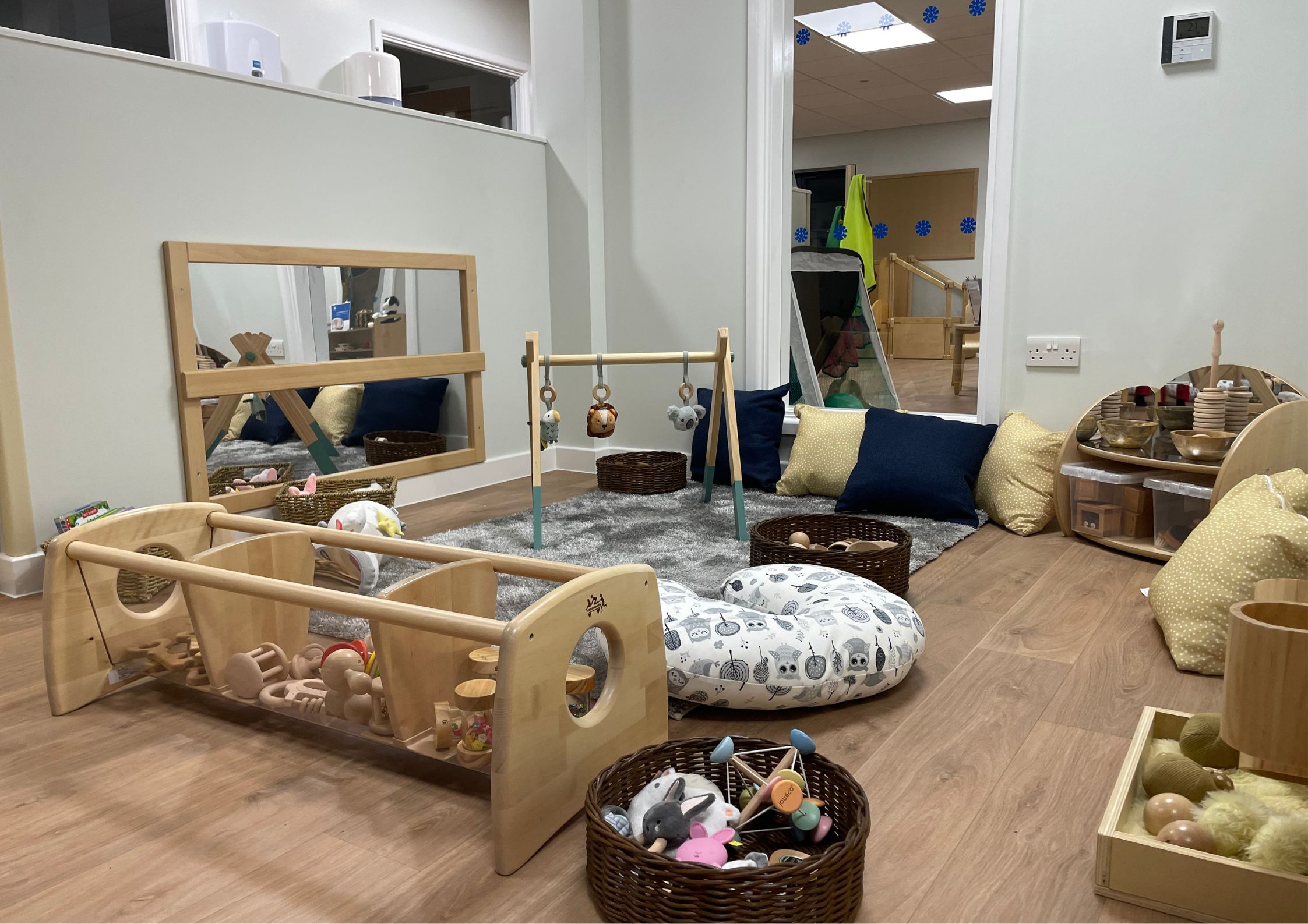 Soft reading area at nursery