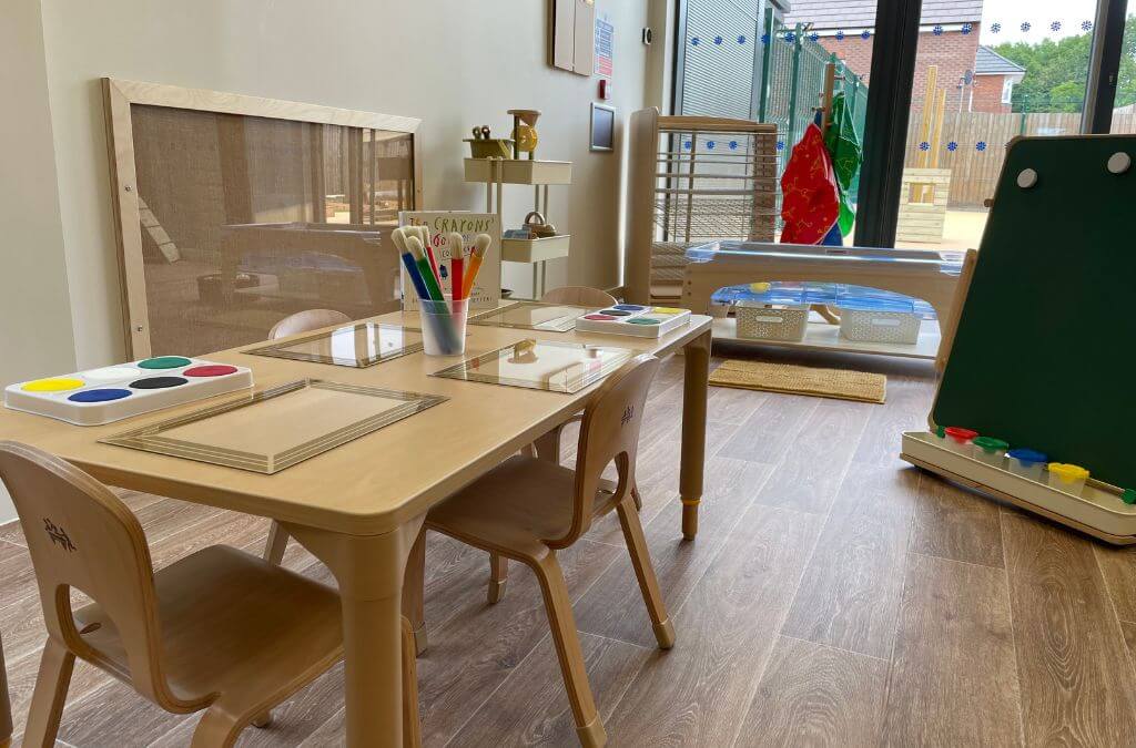 Indoor nursery seating area