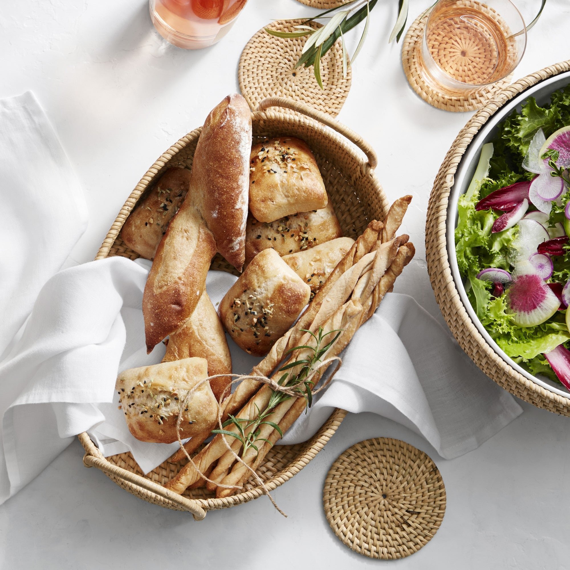 wedding registry ideas Light woven oval tray from Williams Sonoma