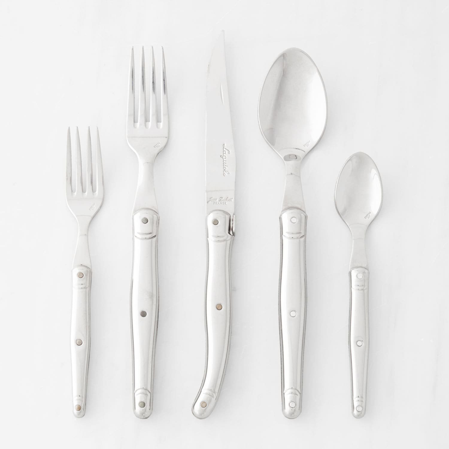 Jean Dubost Laguiole stainless-steel 20-piece flatware set from Williams Sonoma wedding registry ideas