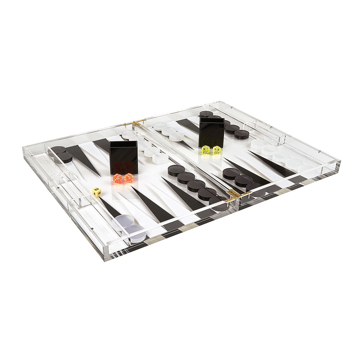 Tizo Lucite black-and-white backgammon set Gearys wedding registry ideas